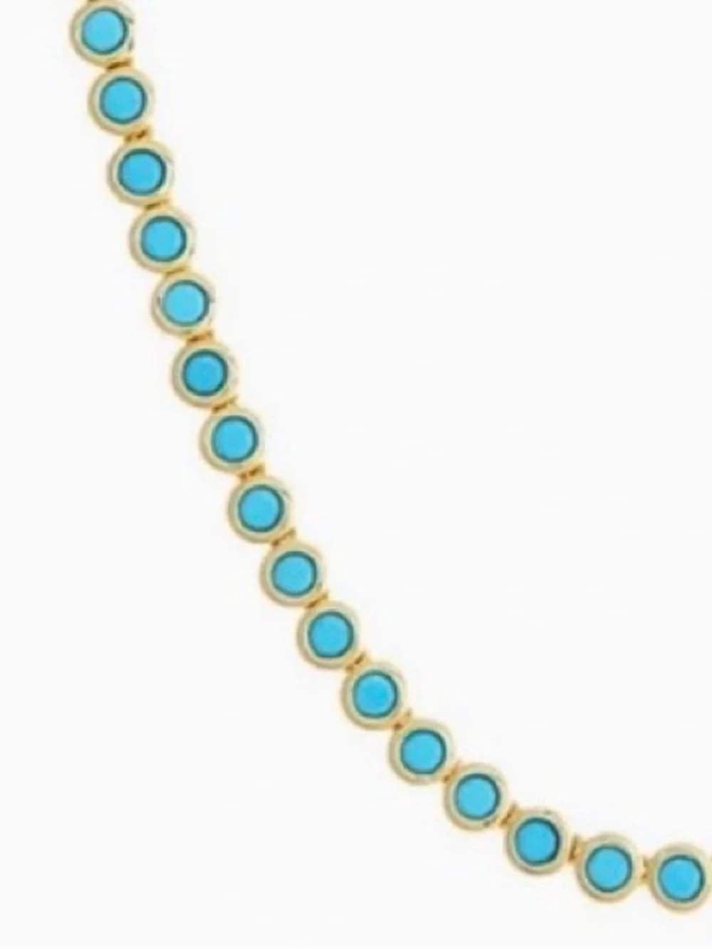 Revolve x Adina Eden Turquoise CZ Bezel Tennis Necklace
